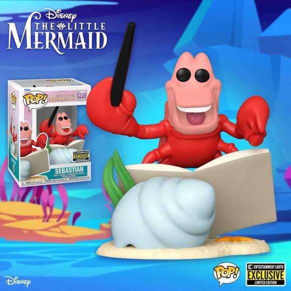 Little Mermaid Sebastian Pop Vinyl Figure EE Exclusive 1239 - Picture 1 of 4